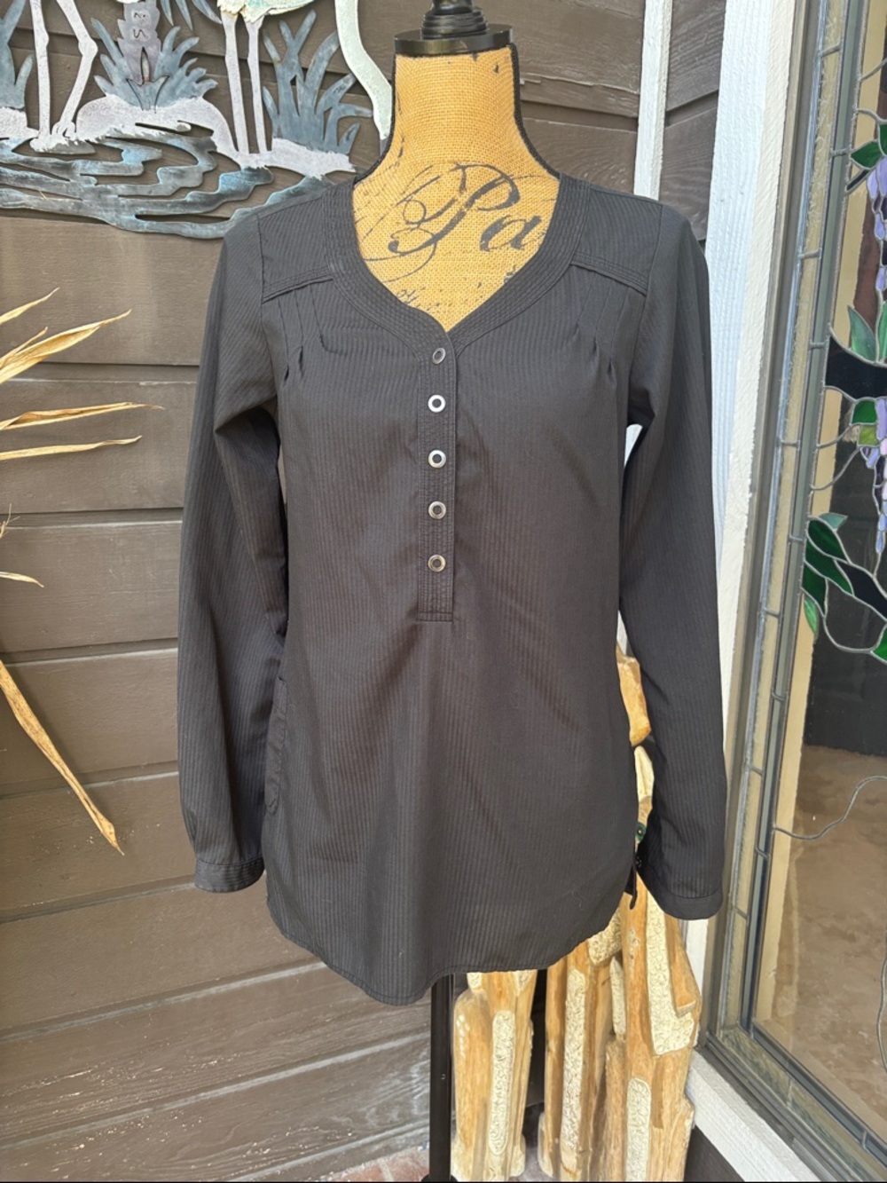 The North Face Black Long Sleeve Henley